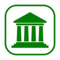 Bank building icon, Court building icon