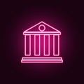 bank building icon. Elements of web in neon style icons. Simple icon for websites, web design, mobile app, info graphics Royalty Free Stock Photo