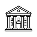 Bank building icon. Government building. Vector illustration