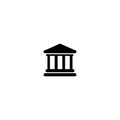 Bank building icon isolated on white background Royalty Free Stock Photo