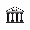 Bank building icon, simple style Royalty Free Stock Photo