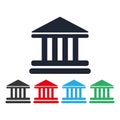 Bank building icon vector eps10. vector illustration. court building vector icon. vector Bank building illustration,