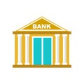 Bank building icon on a white background. Architecture Royalty Free Stock Photo