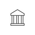 Bank building outline icon Royalty Free Stock Photo