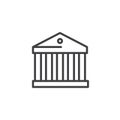 Bank building outline icon Royalty Free Stock Photo