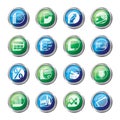 Bank, business, finance and office icons over colored background Royalty Free Stock Photo