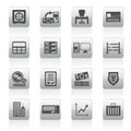 Bank, business, finance and office icons Royalty Free Stock Photo