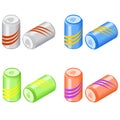 Bank of carbonated water. Isometric soda.