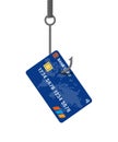 Bank card on fishing hook. Money trap concept. Royalty Free Stock Photo