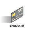 Bank card icon, vector symbol.