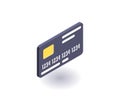 Bank card icon, vector symbol.