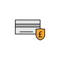 bank card, pound icon. Element of finance illustration. Signs and symbols icon can be used for web, logo, mobile app, UI, UX Royalty Free Stock Photo