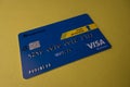 Bank card Visa of Ukrainian bank Privatbank. Odessa. Ukraine. 2020.04.28