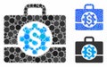 Bank career options Mosaic Icon of Round Dots Royalty Free Stock Photo