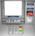 Bank Cash ATM Machine. 3d Rendering Royalty Free Stock Photo