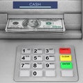 Bank Cash ATM Machine. 3d Rendering Royalty Free Stock Photo