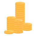 Bank cash coins icon, cartoon style Royalty Free Stock Photo