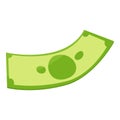 Bank cash green icon, cartoon style Royalty Free Stock Photo