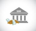 Bank and cash money. Saving Money concept.
