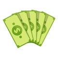 Bank cash papers icon, cartoon style Royalty Free Stock Photo