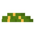 Bank cash stack icon, cartoon style Royalty Free Stock Photo