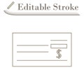 Bank Check Icon Royalty Free Stock Photo