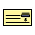 Bank Check Icon Royalty Free Stock Photo
