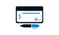 Bank check icon. Payment icon concept  illustration. Royalty Free Stock Photo