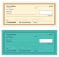 Bank Check with Modern Design. Vector illustration.