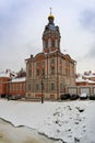 Russia, St. Petersburg, January 2022. Sacristy tower of the Prosphora building of the Holy Trinity Alexander Nevsky Lavra.