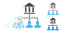 Dispersed Pixelated Halftone Bank Clients Icon