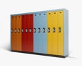 Bank Of Colorful School Lockers Royalty Free Stock Photo