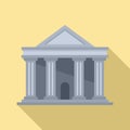 Bank compensation icon, flat style Royalty Free Stock Photo