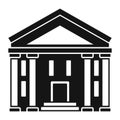 Bank courthouse icon, simple style Royalty Free Stock Photo