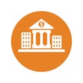 Bank, courthouse vector design, finance building icon