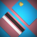 Bank Credit Card Blank Mockup Icon Closeup Vector