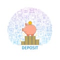 Bank deposit concept