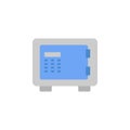 Bank, deposit, money, safe, strongbox two color blue and gray icon