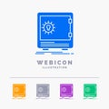 Bank, deposit, safe, safety, strongbox 5 Color Glyph Web Icon Template isolated on white. Vector illustration