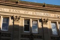 'Bank of England' inscribed on an old bank building