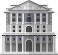 Bank of England London. Vector Isolated Illustration