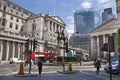 Bank of England. Square and underground station Royalty Free Stock Photo