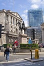Bank of England. Square and underground station Royalty Free Stock Photo