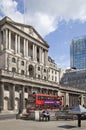 Bank of England. Square and underground station Royalty Free Stock Photo