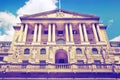 Bank of England. Square and underground station Royalty Free Stock Photo