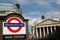 Bank of England Underground Station Royalty Free Stock Photo