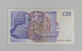 Bank of England ÃÂ£20 note with portrait of economist Adam Smith Royalty Free Stock Photo