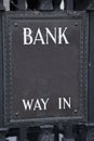 Bank Entrance Sign