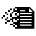 fast document paper glyph icon