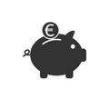 Bank, finance, money, pig, saving icon. Vector illustration, flat design